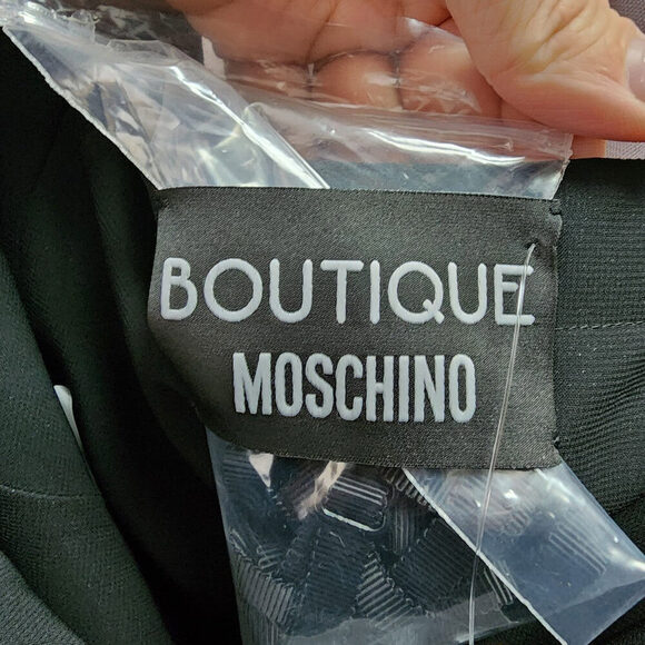 Moschino Black Cotton Animal Print Dress Size 10 - Picture 12 of 15